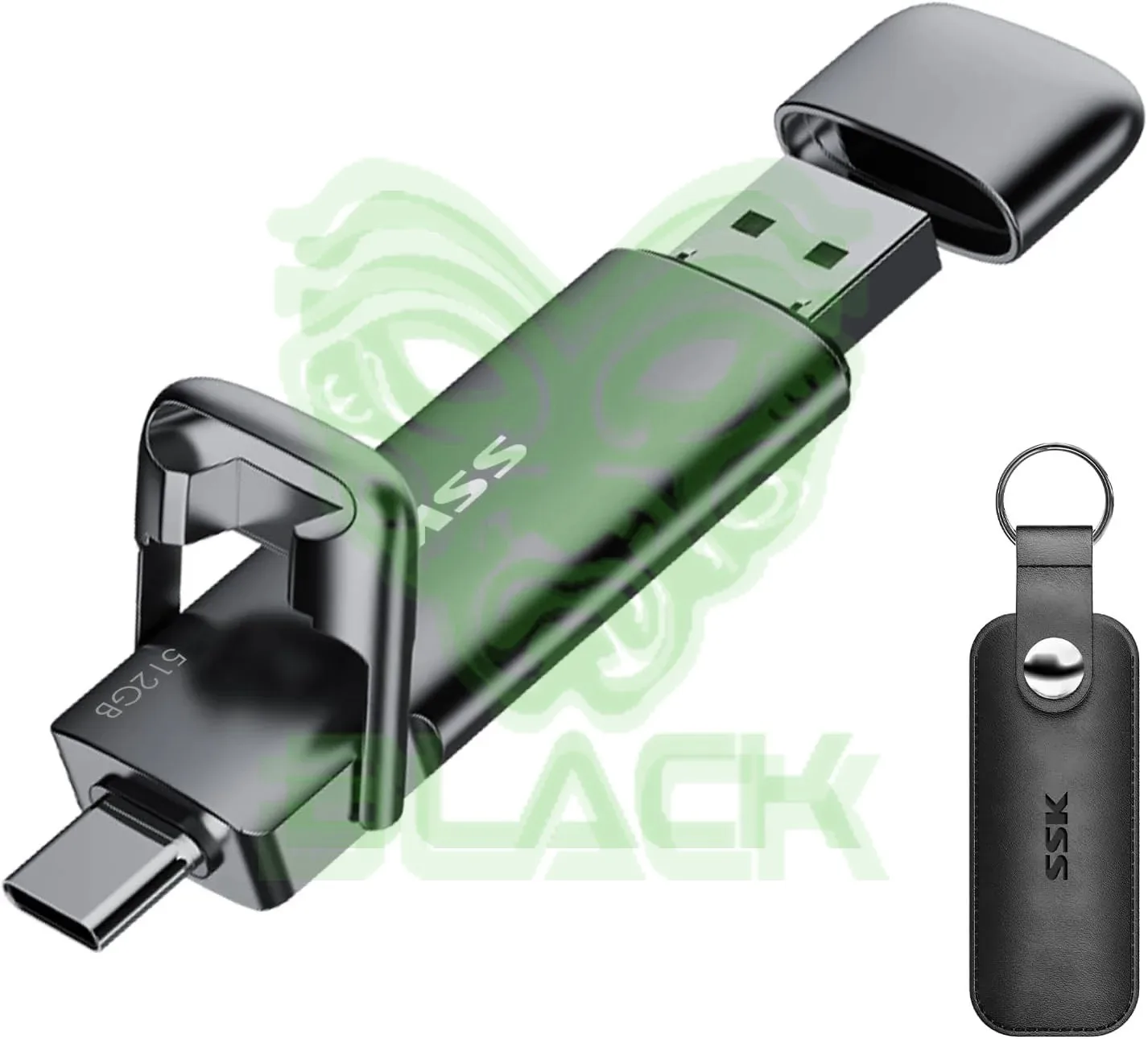 PATRIOT ILUXE STICK 512GB USB 3.2 GEN1 SWING DUO - TYPE-C + LIGHTNING