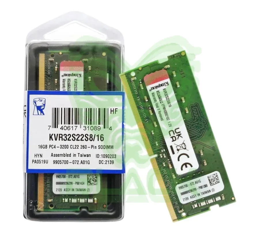MEMORIA RAM KINGSTON 16GB DDR4 3200MHZ SODIMM