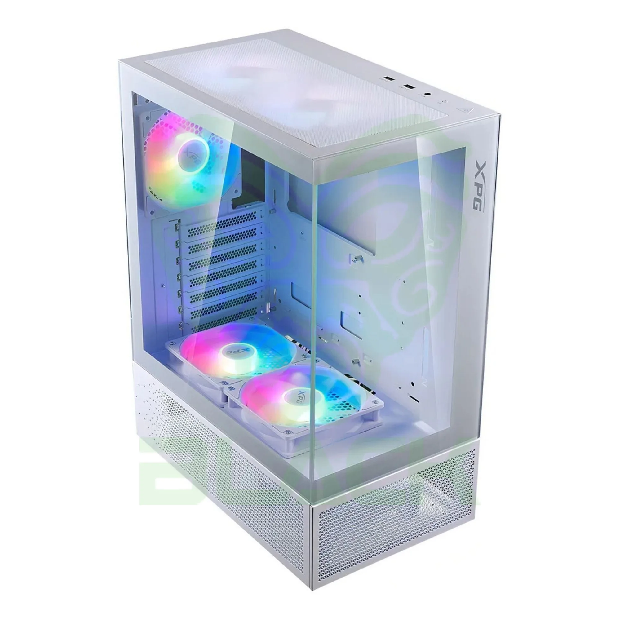 GABINETE GAMER XPG INVADER X MINI BLANCO ARGB CON VIDRIO TEMPLADO