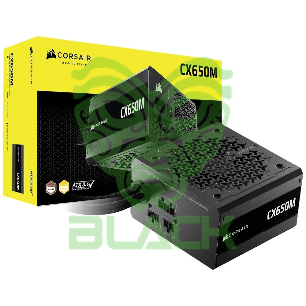 FUENTE CORSAIR CX-M SERIES CX650M 650W ATX 3.1 CYBENETICS BRONZE SEMI-MODULAR