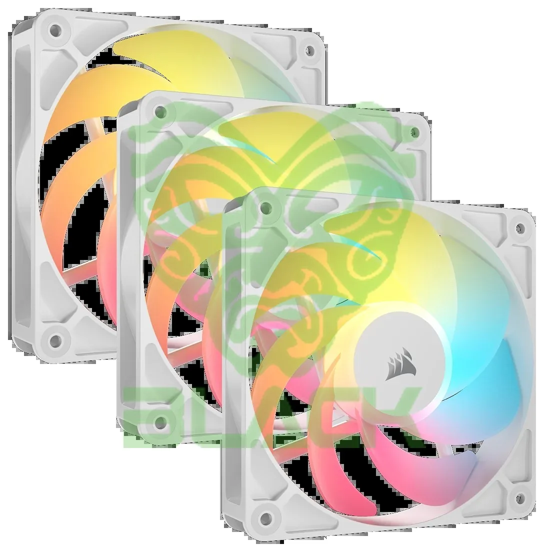 FAN COOLER CORSAIR RS120 120MM WHITE PACK X3
