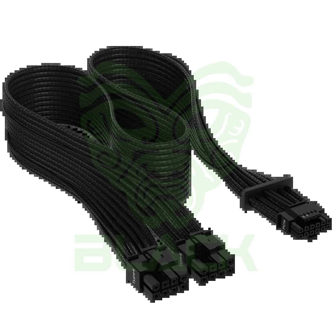 CABLE CORSAIR PREMIUM PCIE GEN 5 12V-2X6 DE 600 W Y 12+4 PATILLAS TYPE 4 ROJO NEGRO
