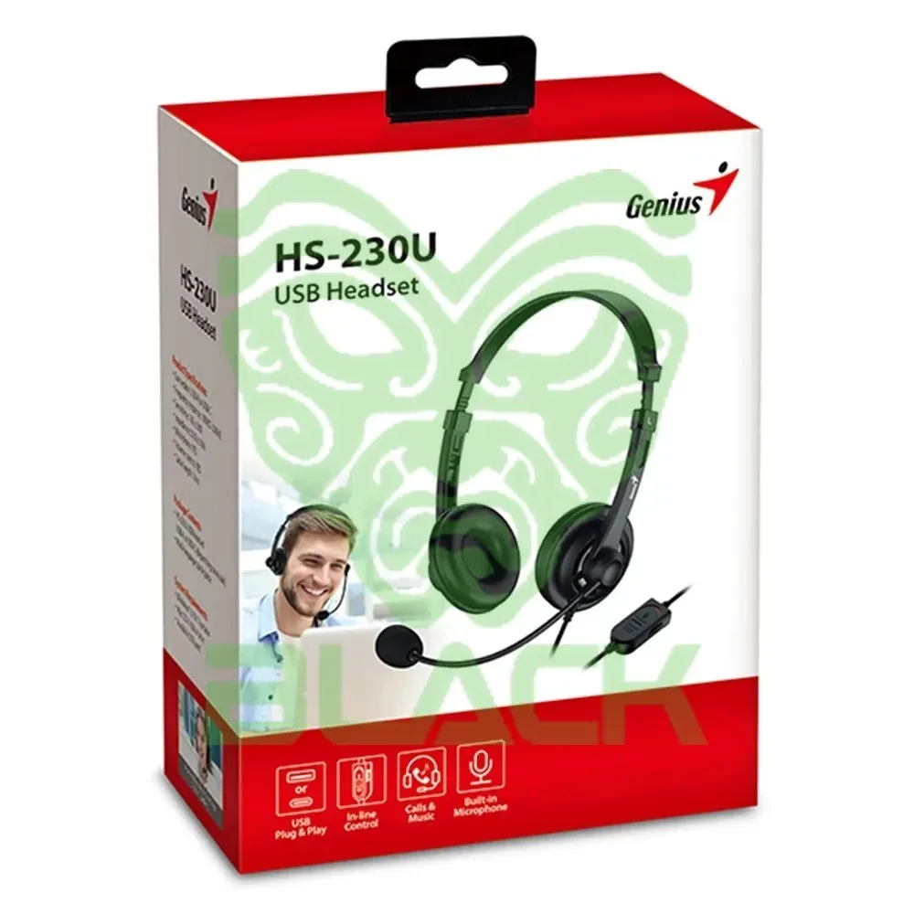 AURICULARES + MIC GENIUS HS-230U USB DIGITAL 2.4M