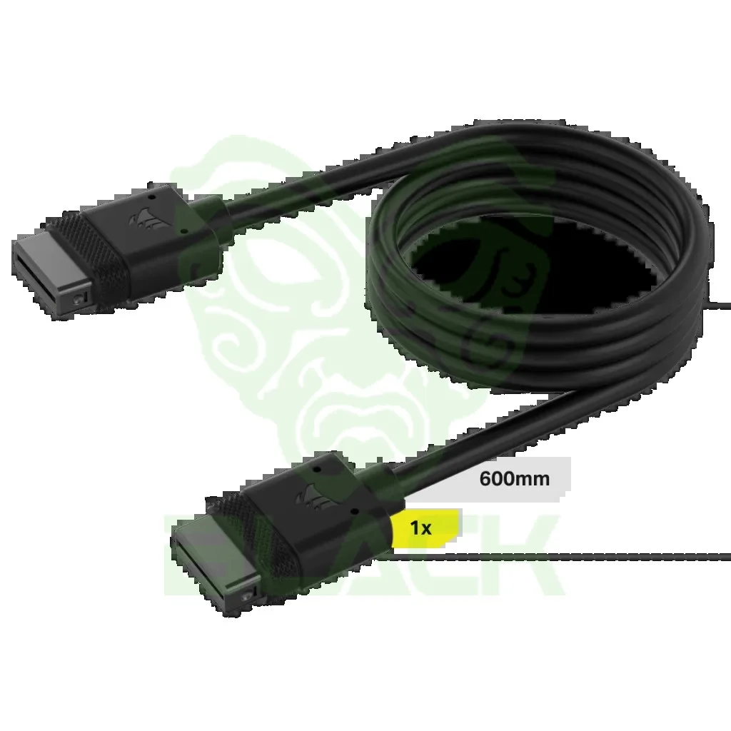 CABLE CORSAIR ICUE LINK 1X 600MM TIPO Y CON CONECTOR DERECHO NEGRO