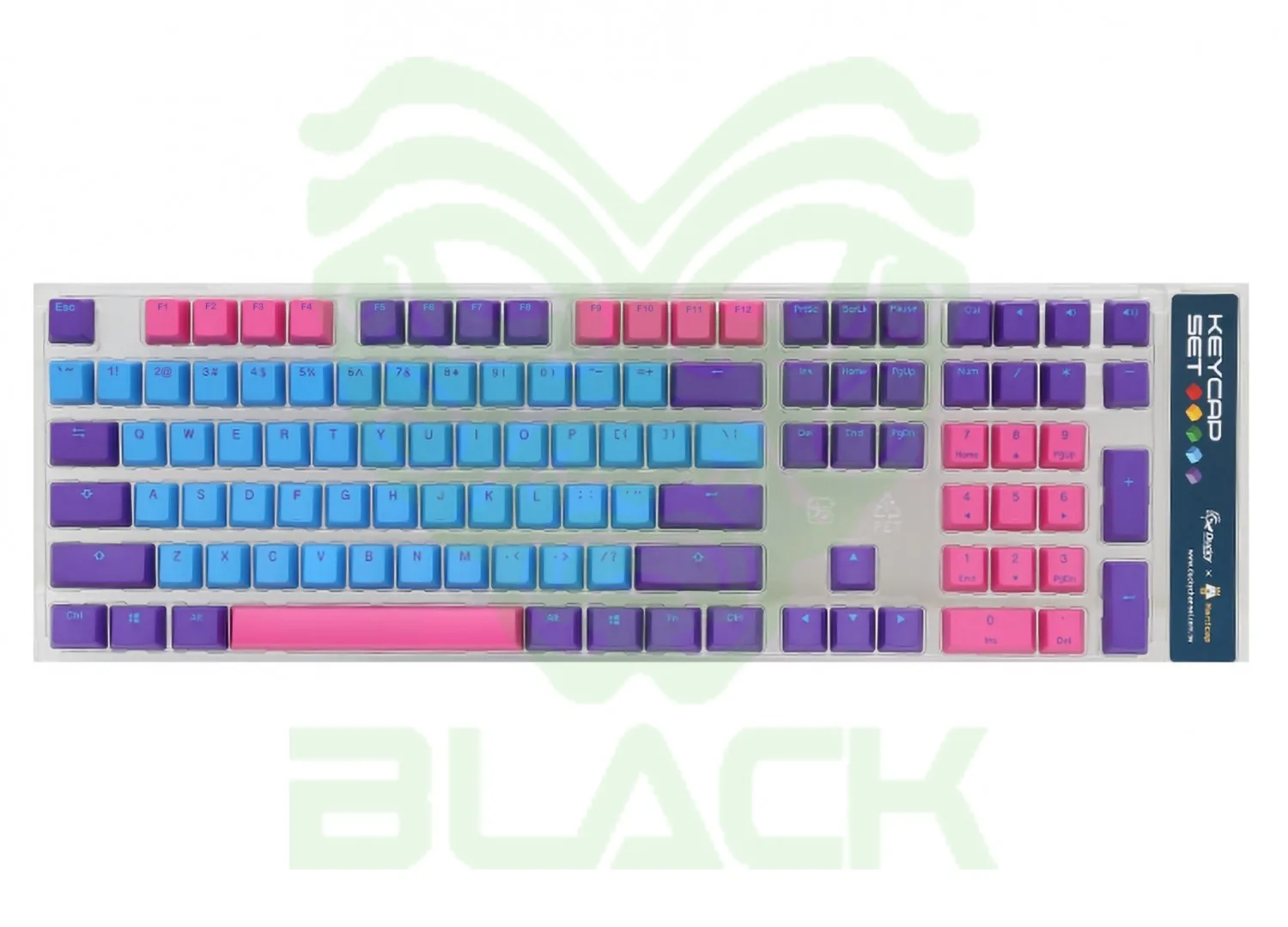 DUCKY KEYCAP SET JOCKER PBT SEAMLESS DOUBLE SHOT 3 TONE