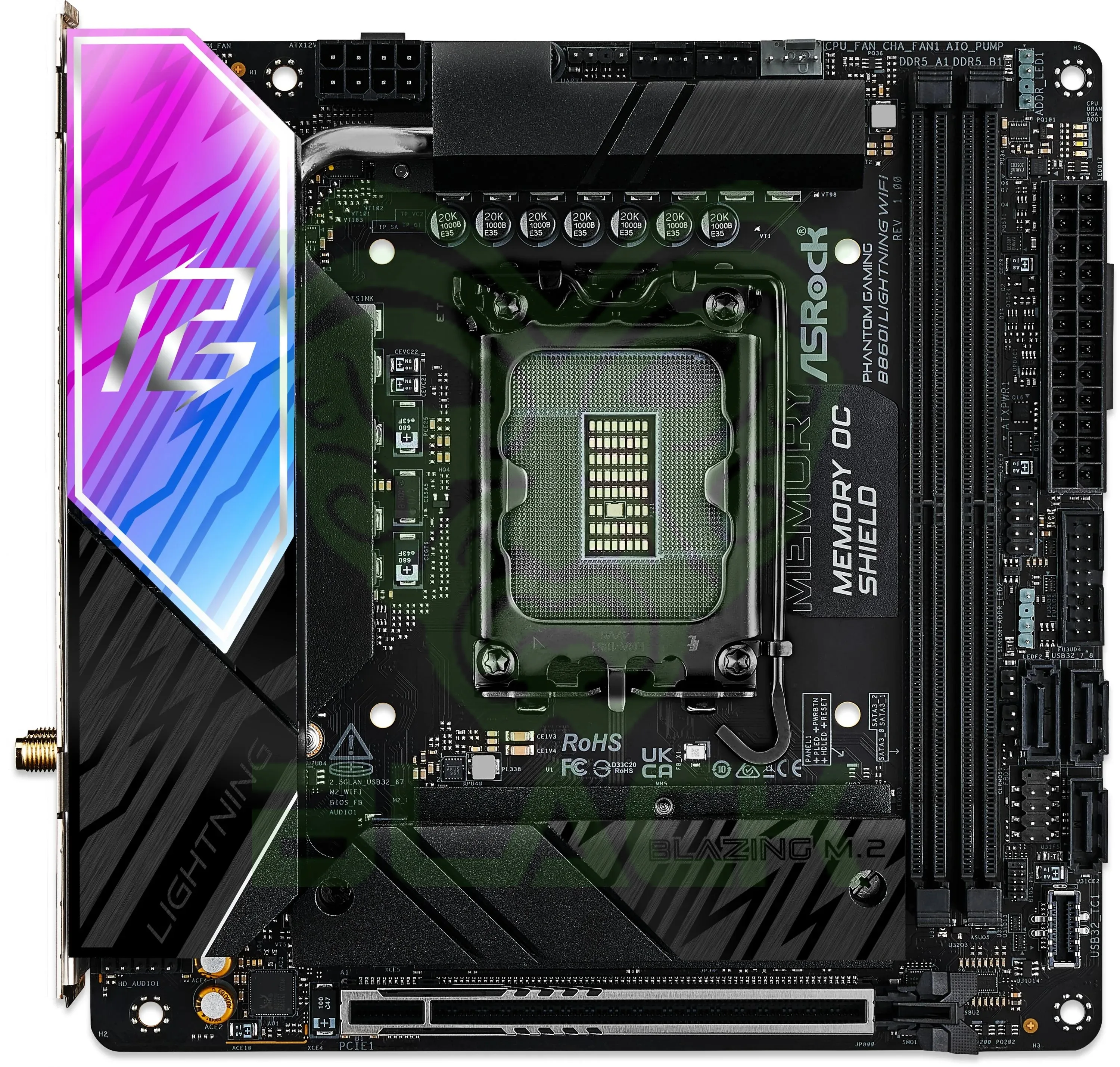 MOTHER ASROCK B860I LIGHTNING WIFI LGA1851 DDR5 ITX