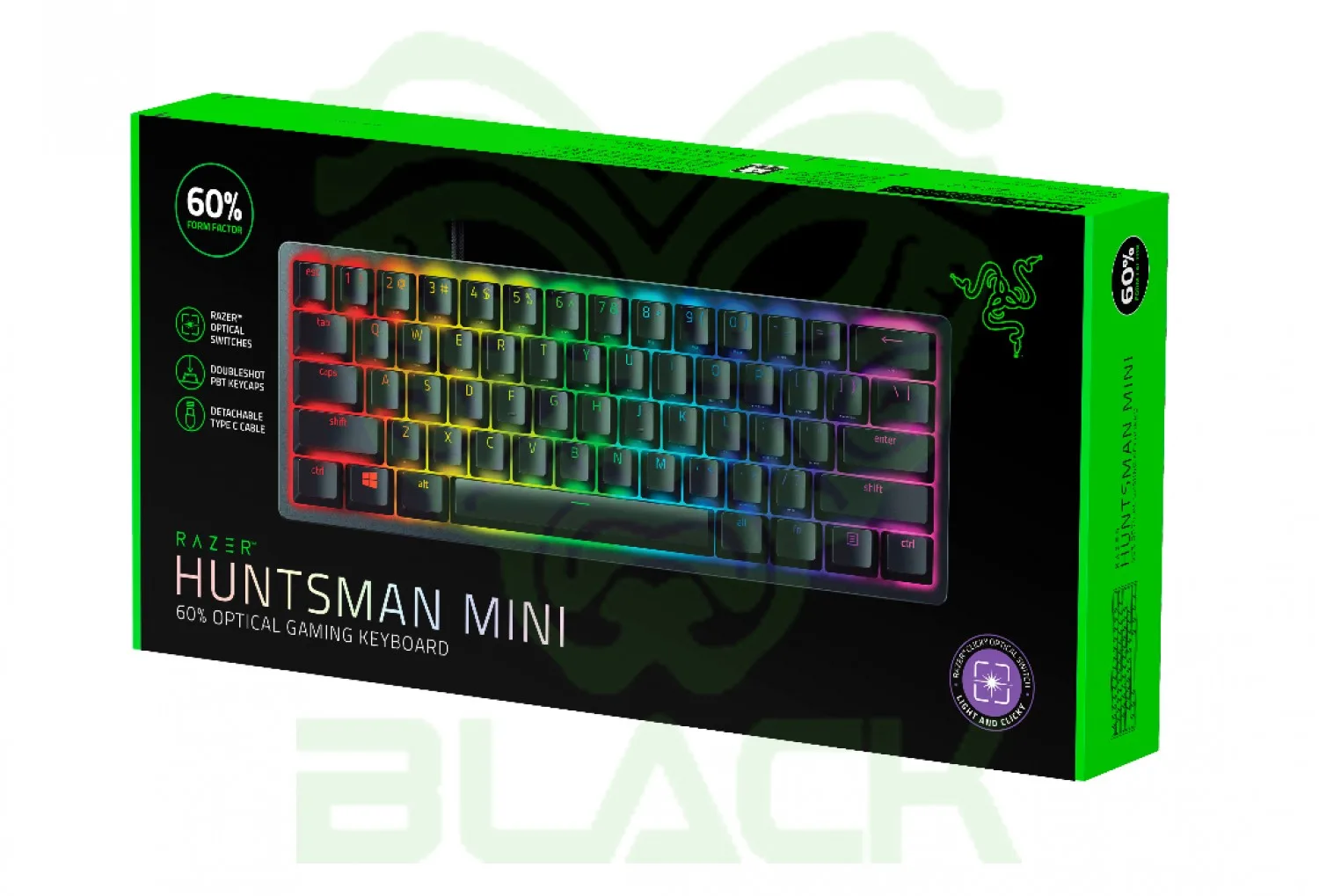 TECLADO GAMER RAZER HUNTSMAN MINI PURPLE-SWITCH CLICKY ESPAÑOL