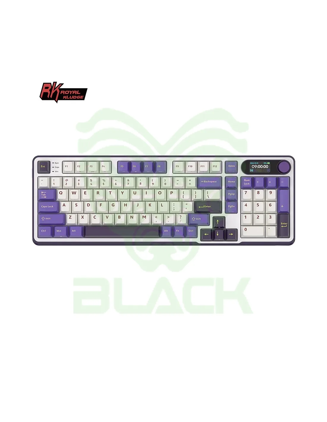 TECLADO ROYAL KLUDGE RKS98 WIRELESS BLACKBERRY SWITCH BEIGE 96%