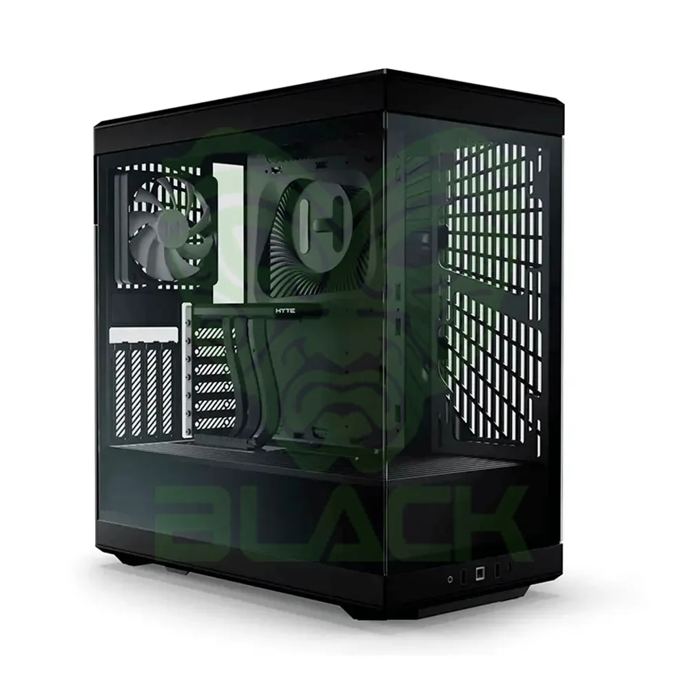 GABINETE HYTE Y40 BLACK CHERRY VIDRIO TEMPLADO 2X120MM FANS VERTICAL GPU MOUNT INC. CABLE RISER PCIE 4X16 USB-C 3.2