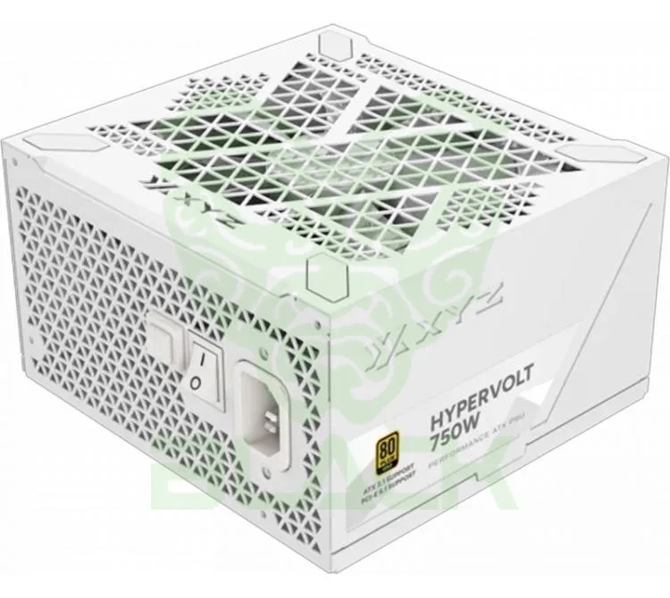 FUENTE XYZ 750W 80 PLUS GOLD ATX 3.1 PCIE 5.1 FULL MODULAR HYPERVOLT WHITE