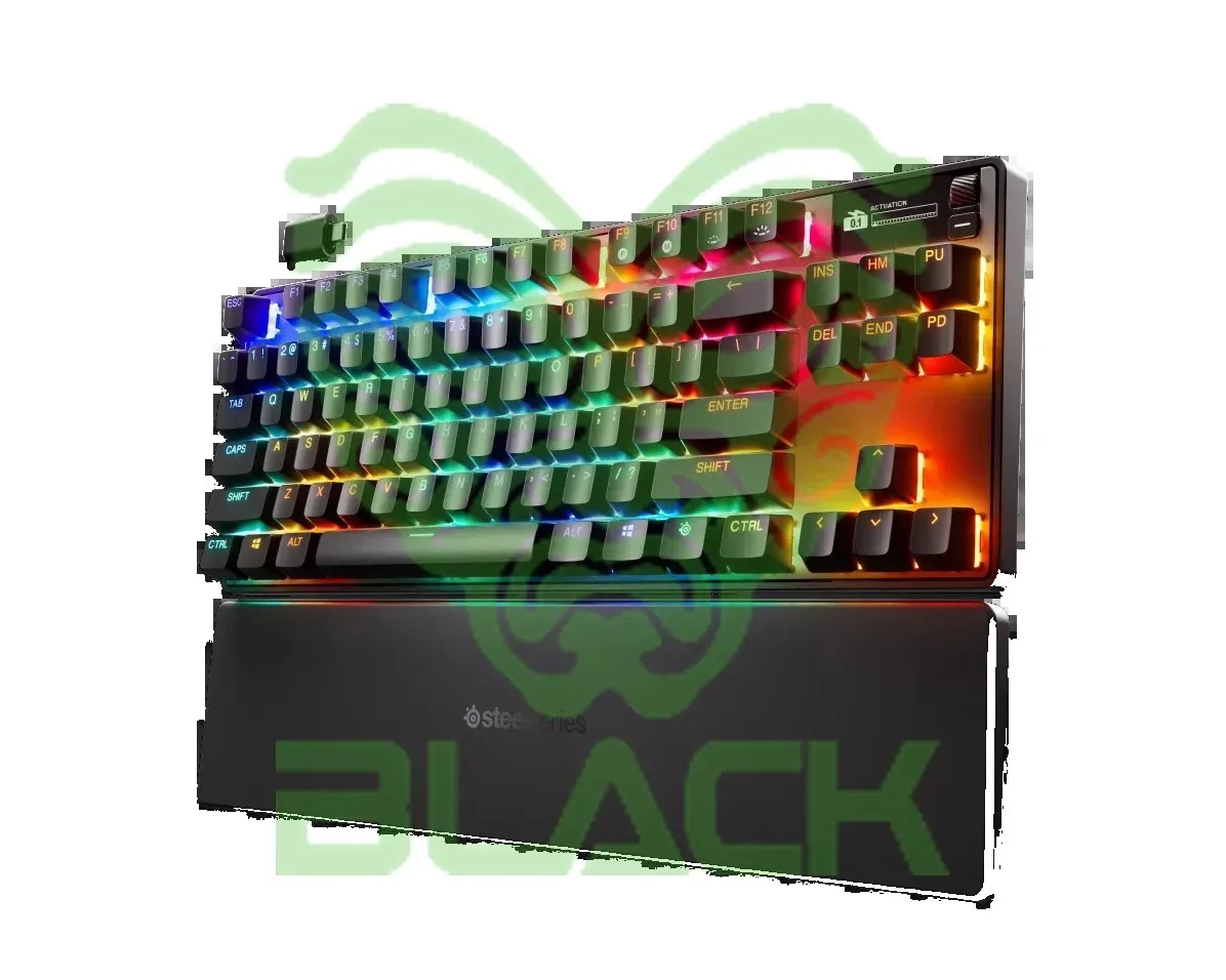 TECLADO HIPERMAGNÉTICO STEEL SERIES APEX PRO TKL 3 WIRELESS 2.4GHZ BLUETOOTH BLACK RGB OMNIPOINT 3.0 HALL EFFECT