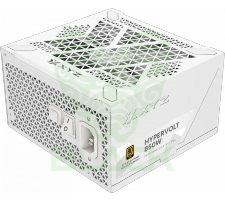 FUENTE XYZ 850W 80 PLUS GOLD ATX 3.1 PCIE 5.1 FULL MODULAR HYPERVOLT WHITE