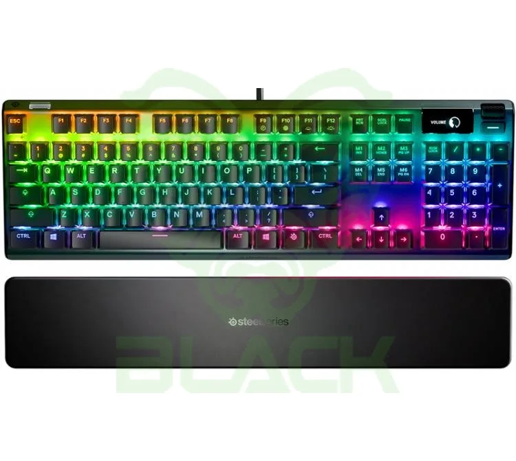 TECLADO MECANICO STEELSERIES APEX 7 OLED SMART DISPLAY SWITCH STEELSERIES QX2 RED RGB