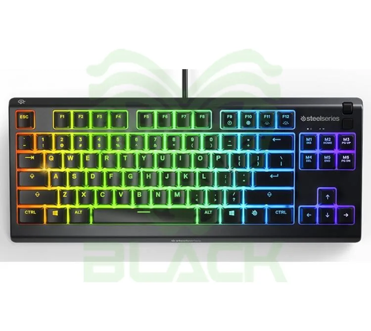 TECLADO STEELSERIES APEX 3 TKL SWITCH WHISPER-QUIET IP32 WATER RESISTANT BLACK RGB