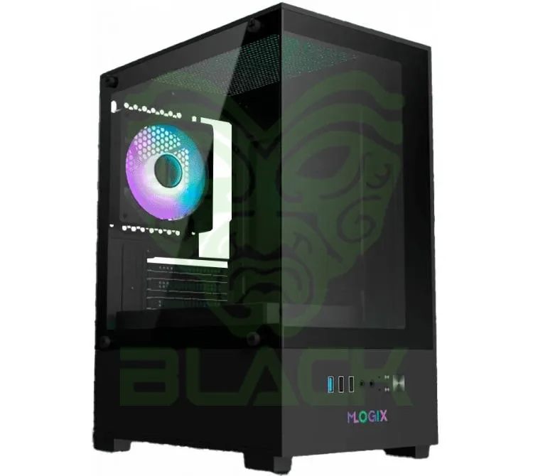 GABINETE MLOGIX VIEW MAX 180 MINI 3X120MM FAN RGB MINI ITX VIDRIO TEMPLADO