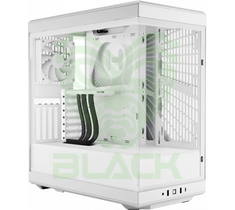 GABINETE HYTE Y40 SNOW WHITE VIDRIO TEMPLADO 2X120MM FANS VERTICAL GPU MOUNT INC. CABLE RISER PCIE 4X16 USB-C 3.2
