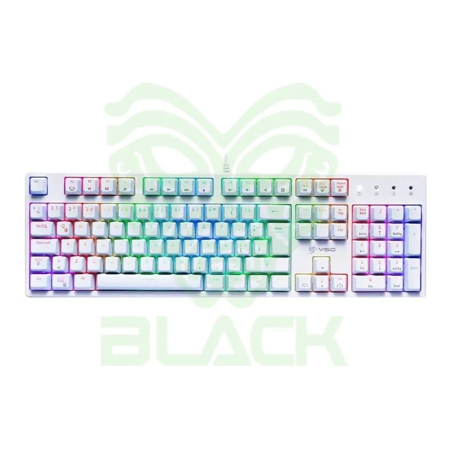 TECLADO USB MECÁNICO VSG ALNILAM (VG-KM983-WHT-RED) BLANCO SW/RED