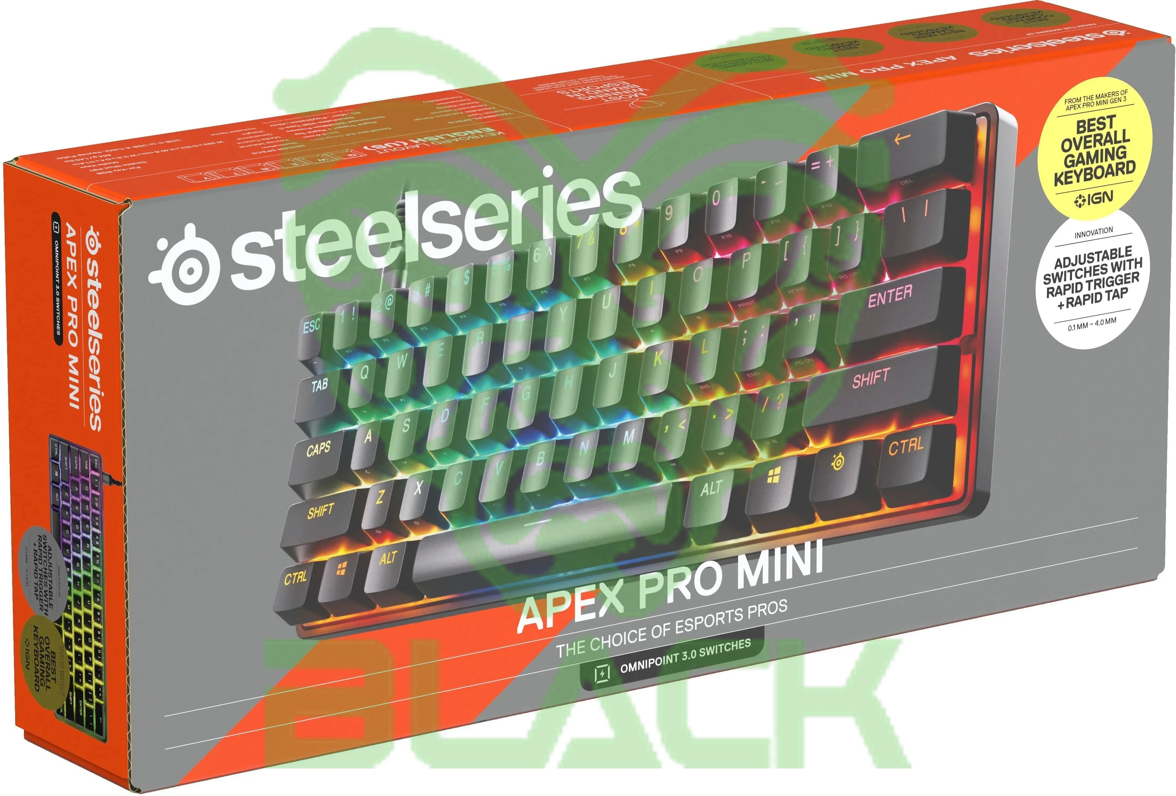 TECLADO HYPERMAGNETICO STEELSERIES APEX PRO MINI GEN3 SWITCH OMNIPOINT 3.0 HALL EFFECT RGB