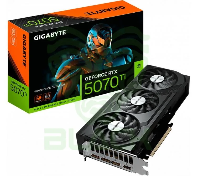 PLACA DE VIDEO GIGABYTE GEFORCE RTX 5070 TI 16GB GDDR7 WINDFORCE OC V2