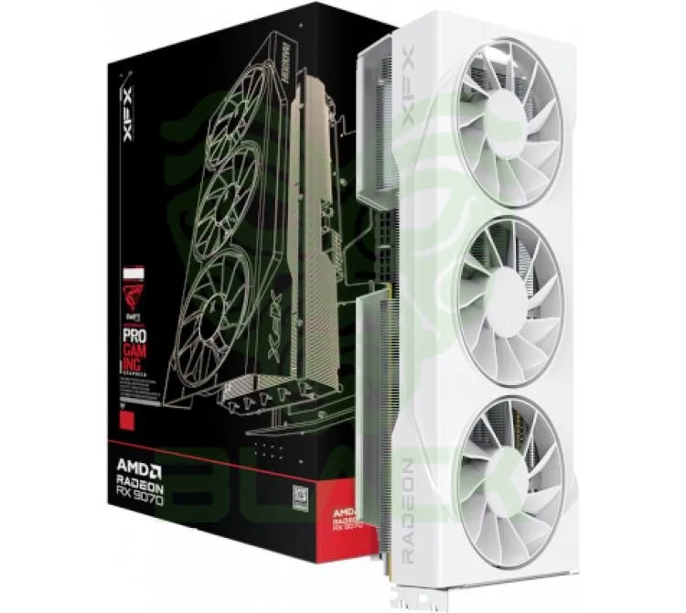 PLACA DE VIDEO XFX RADEON RX 9070 GRE 12GB GDDR6 SWIFT TRIPLE FAN GAMING EDITION OC WHITE