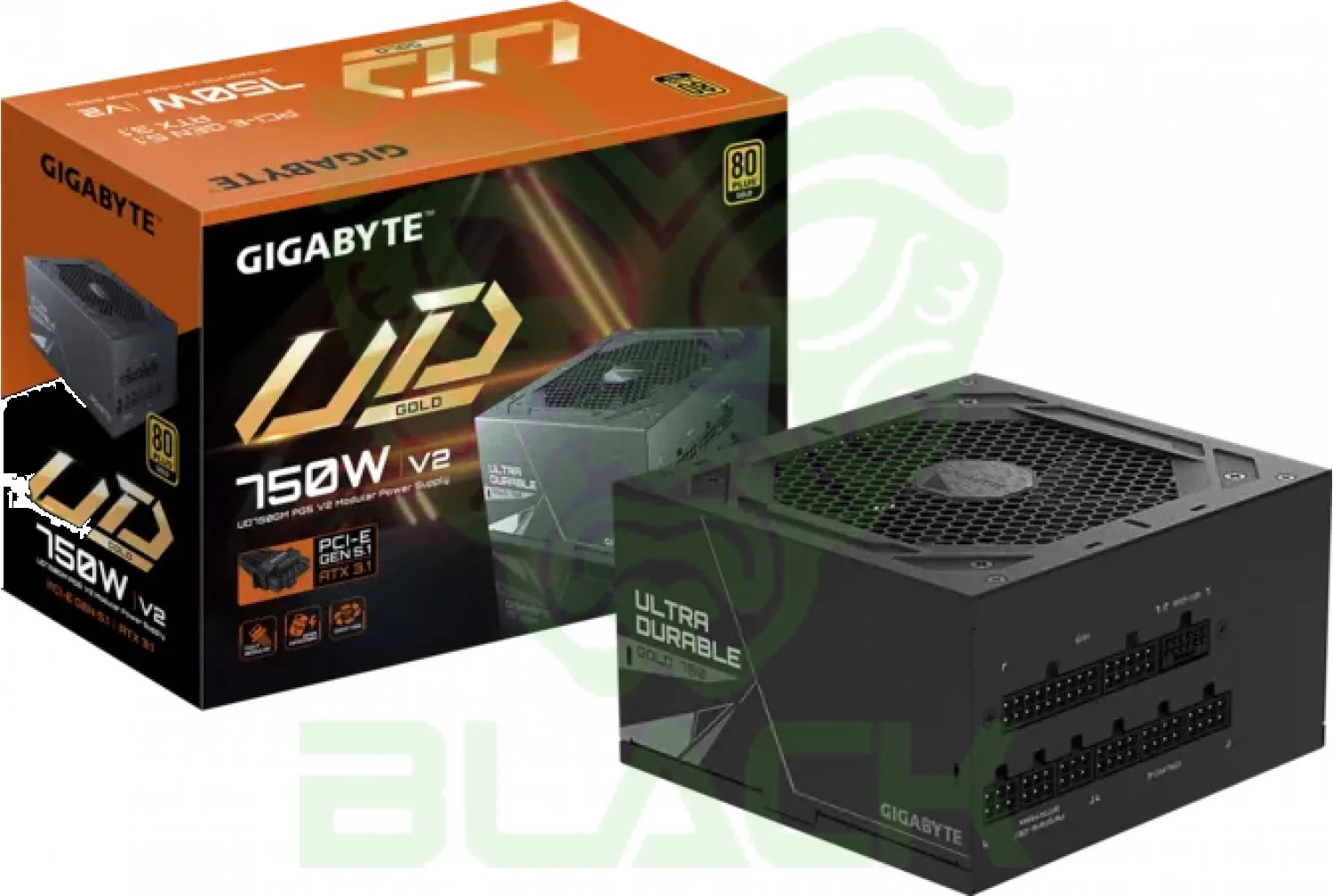 FUENTE GAMER GIGABYTE 750W 80 V2 GOLD MODULAR