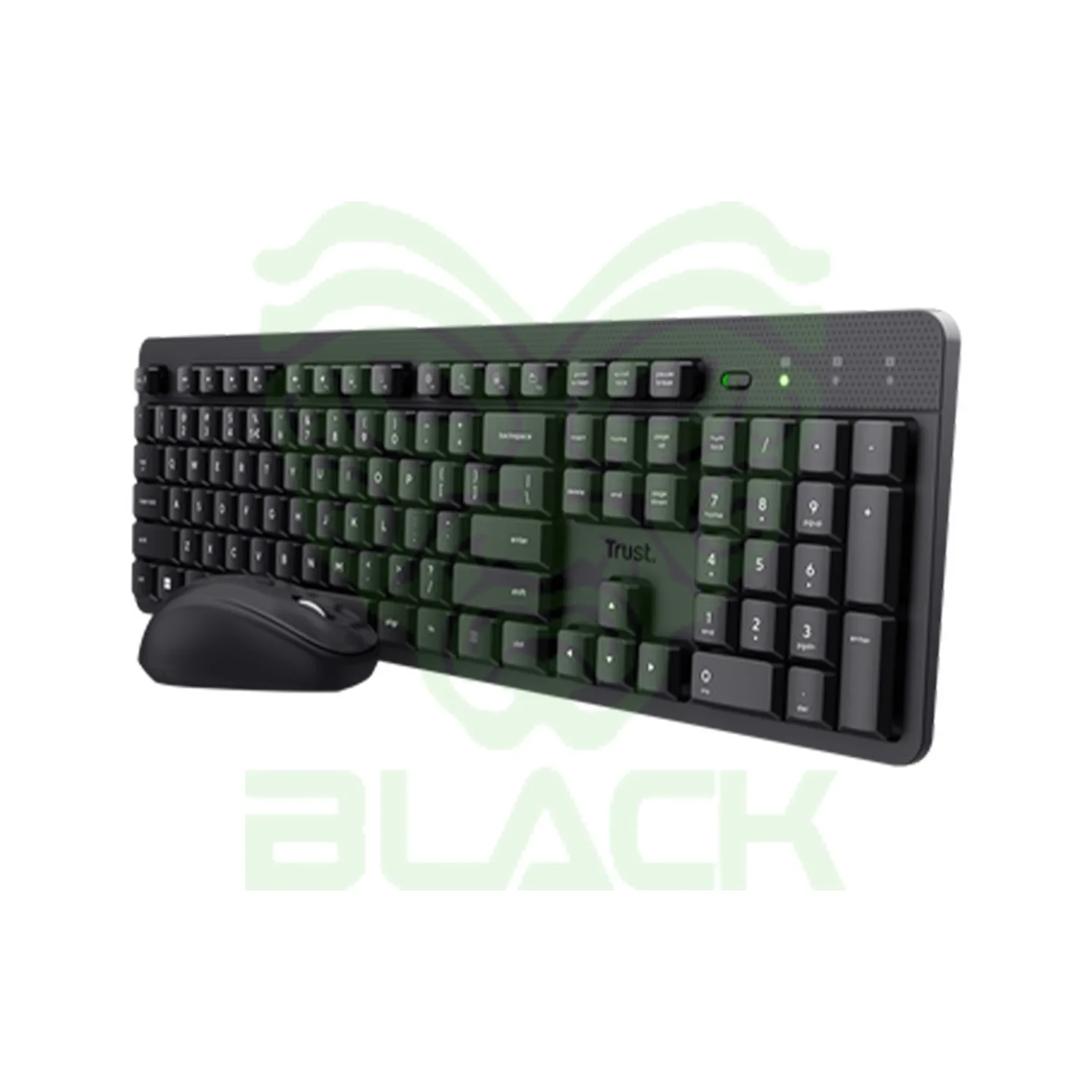 KIT MOUSE Y TECLADO INALÁMBRICOS TRUST ODY II NEGRO 25020