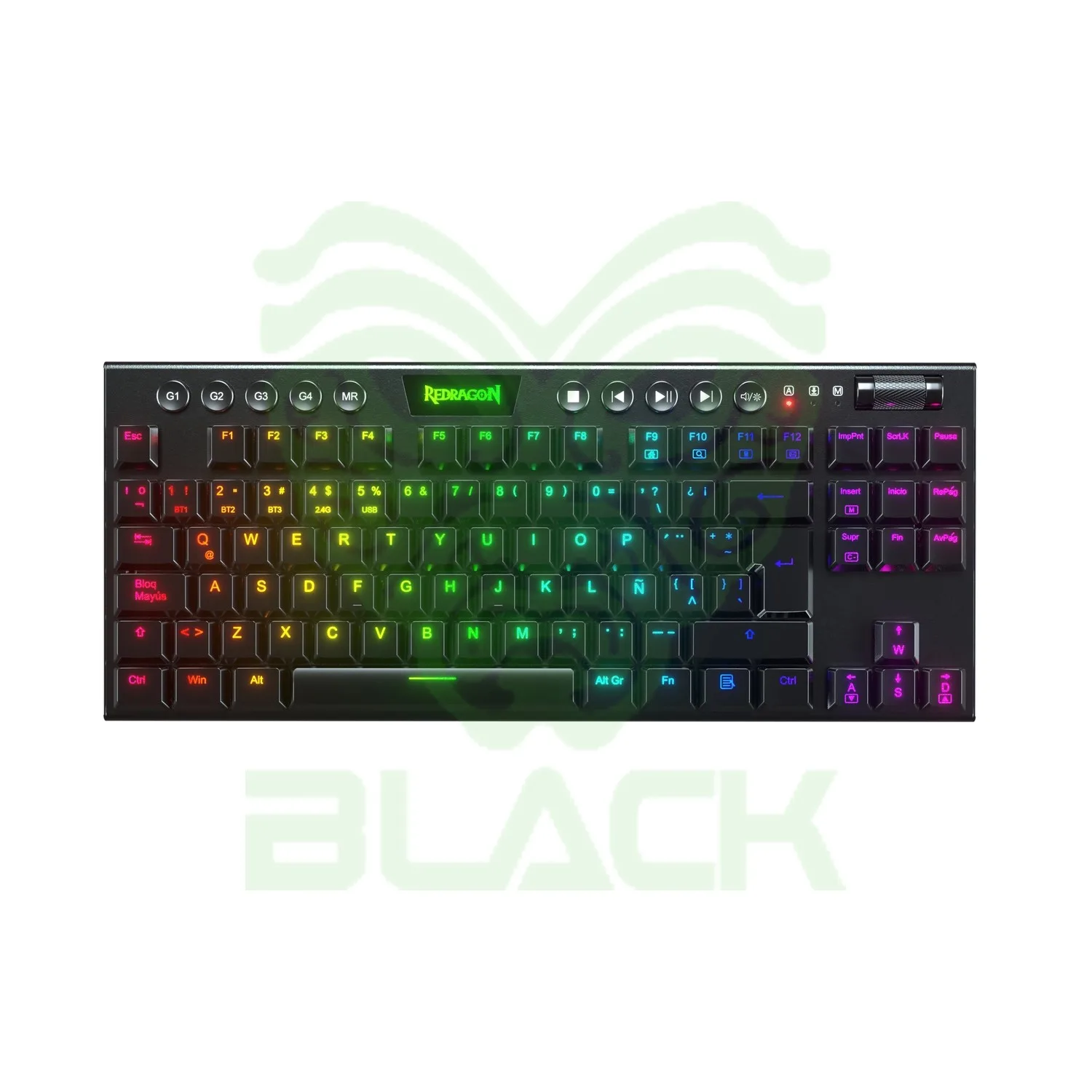 TECLADO INALÁMBRICO REDRAGON HORUS TKL NEGRO