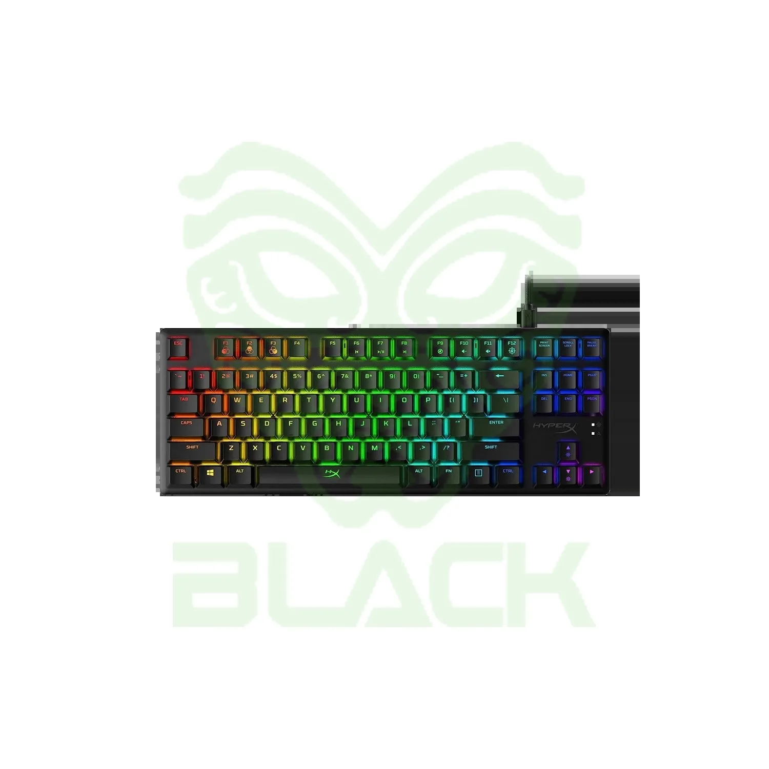 TECLADO C/CABLE HYPERX ALLOY ORIGINS CORE RED US NEGRO