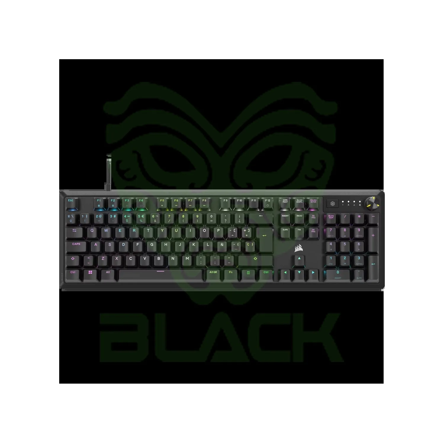 TECLADO GAMER MECÁNICO CORSAIR K70 CORE RGB: NEGRO (EN)