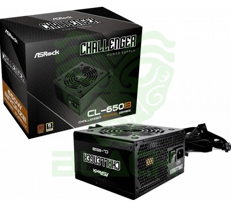 FUENTE ASROCK 650W 80 PLUS BRONZE CHALLENGER CL-650B