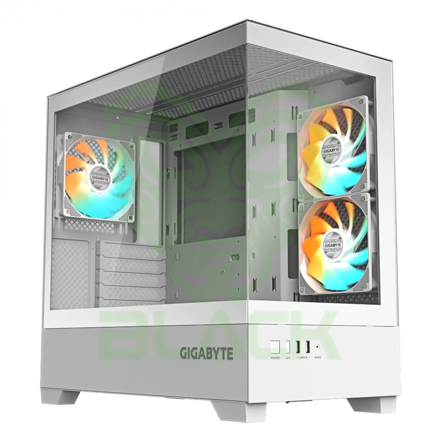 GABINETE GAMER GIGABYTE C201P M-ATX WHITE PANORAMIC