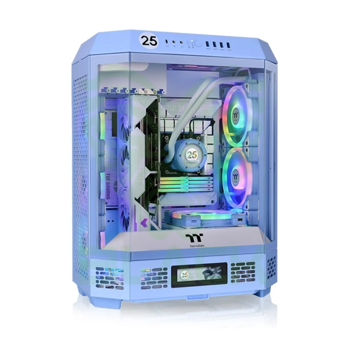 GABINETE TT THE TOWER 600 MID-TOWER TG X3 FAN X2 HYDRANGEA BLUE
