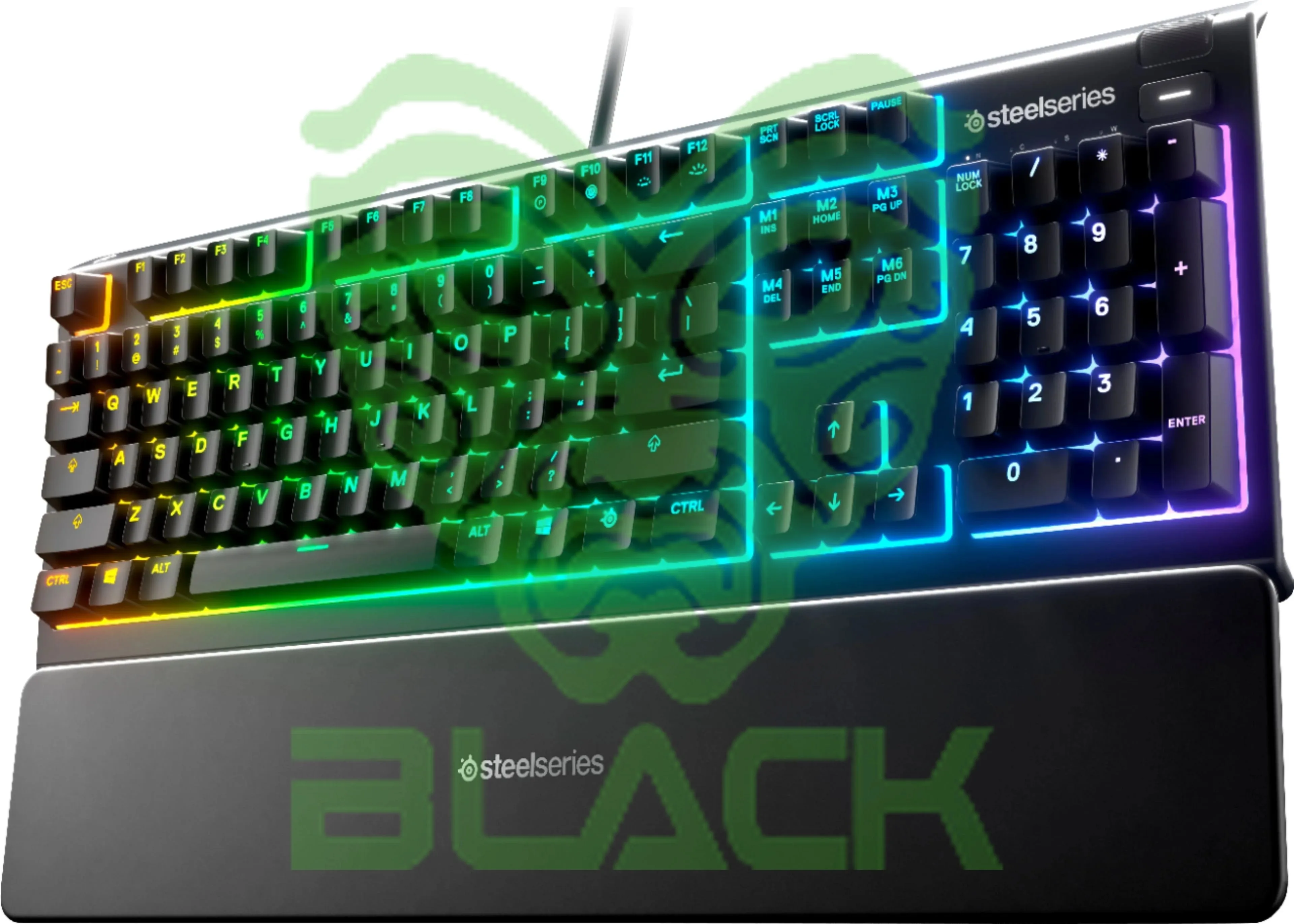 TECLADO STEELSERIES APEX 3 SWITCH WHISPER-QUIET IP32 WATER RESISTANT BLACK RGB ESP
