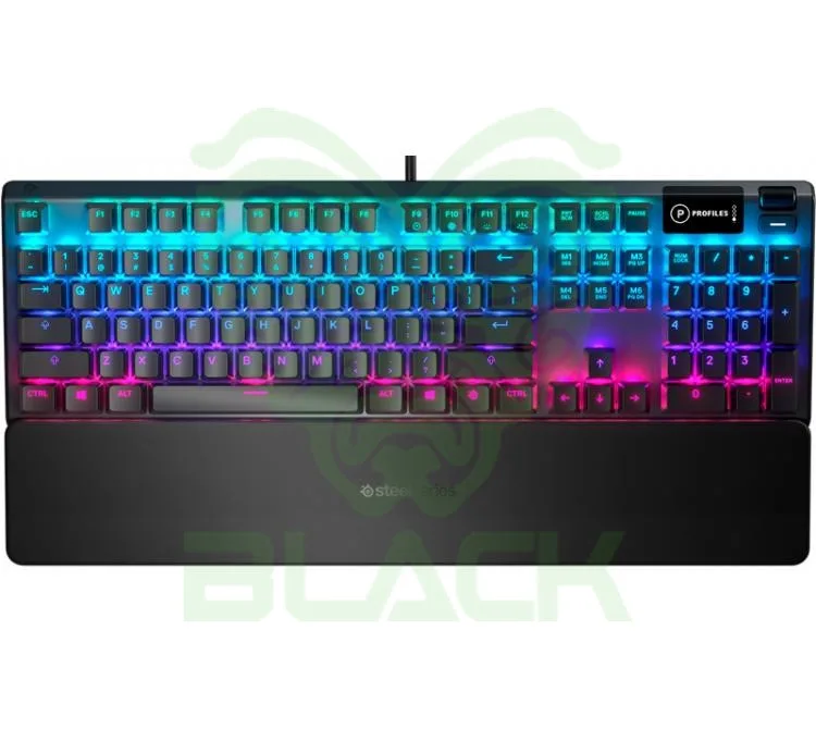 TECLADO MECANICO STEELSERIES APEX 5 OLED SMART DISPLAY SWITCH HYBRID BLUE RGB