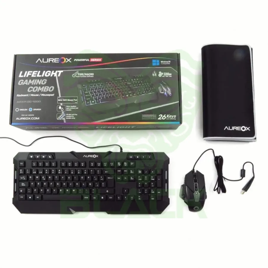 Aureox Combo Gamer Lifelight (mouse + Teclado + Mousepad)