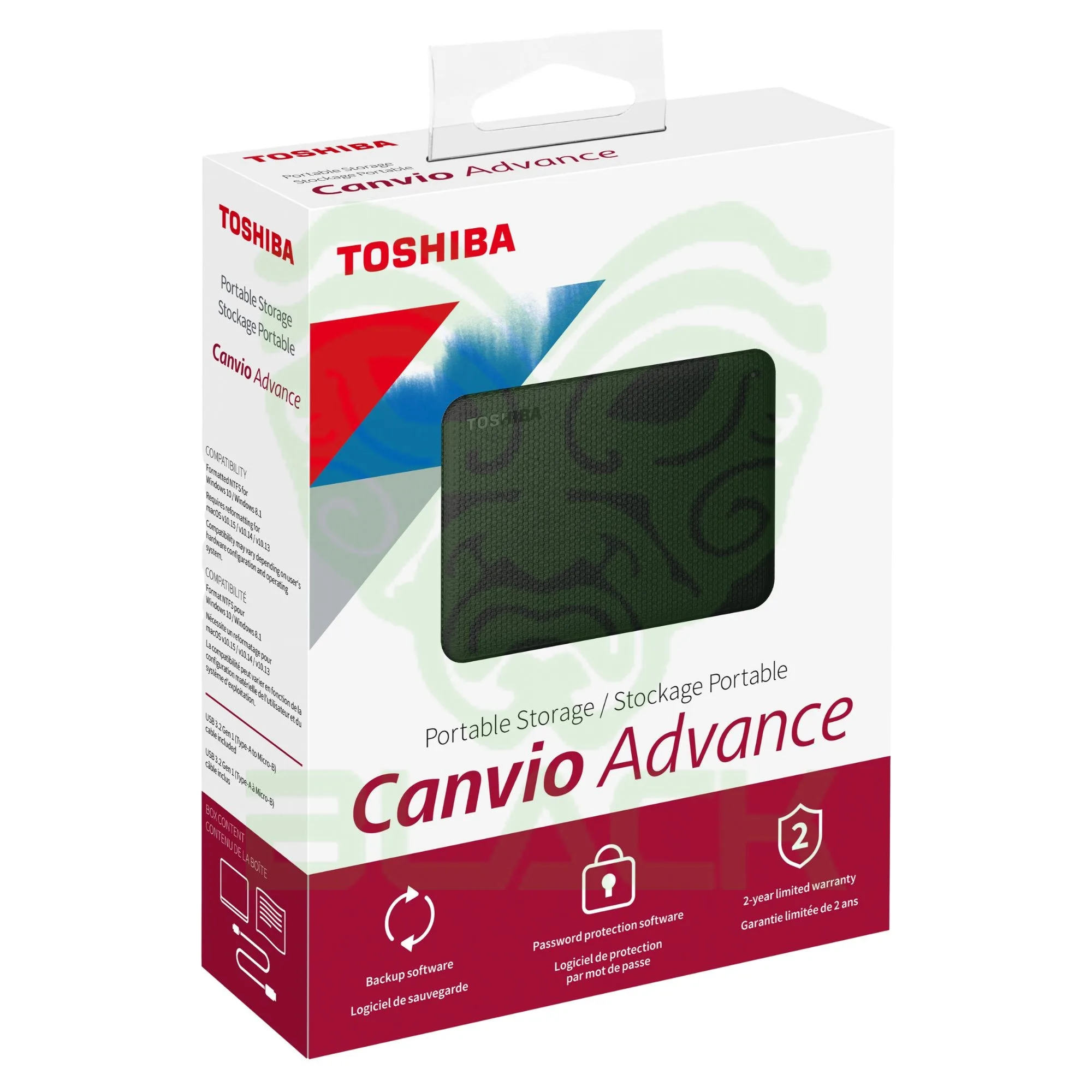 DISCO RIGIDO EXTERNO TOSHIBA CANVIO ADVANCE 1TB NEGRO USB 3.0 HDTCA10XK3AA