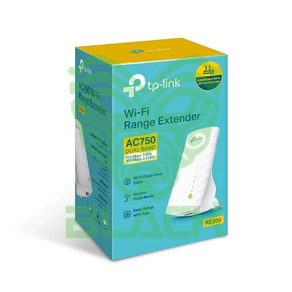 EXTENSOR DE RED TP-LINK RE200 AC750 WIFI DUAL BAND 750MBPS