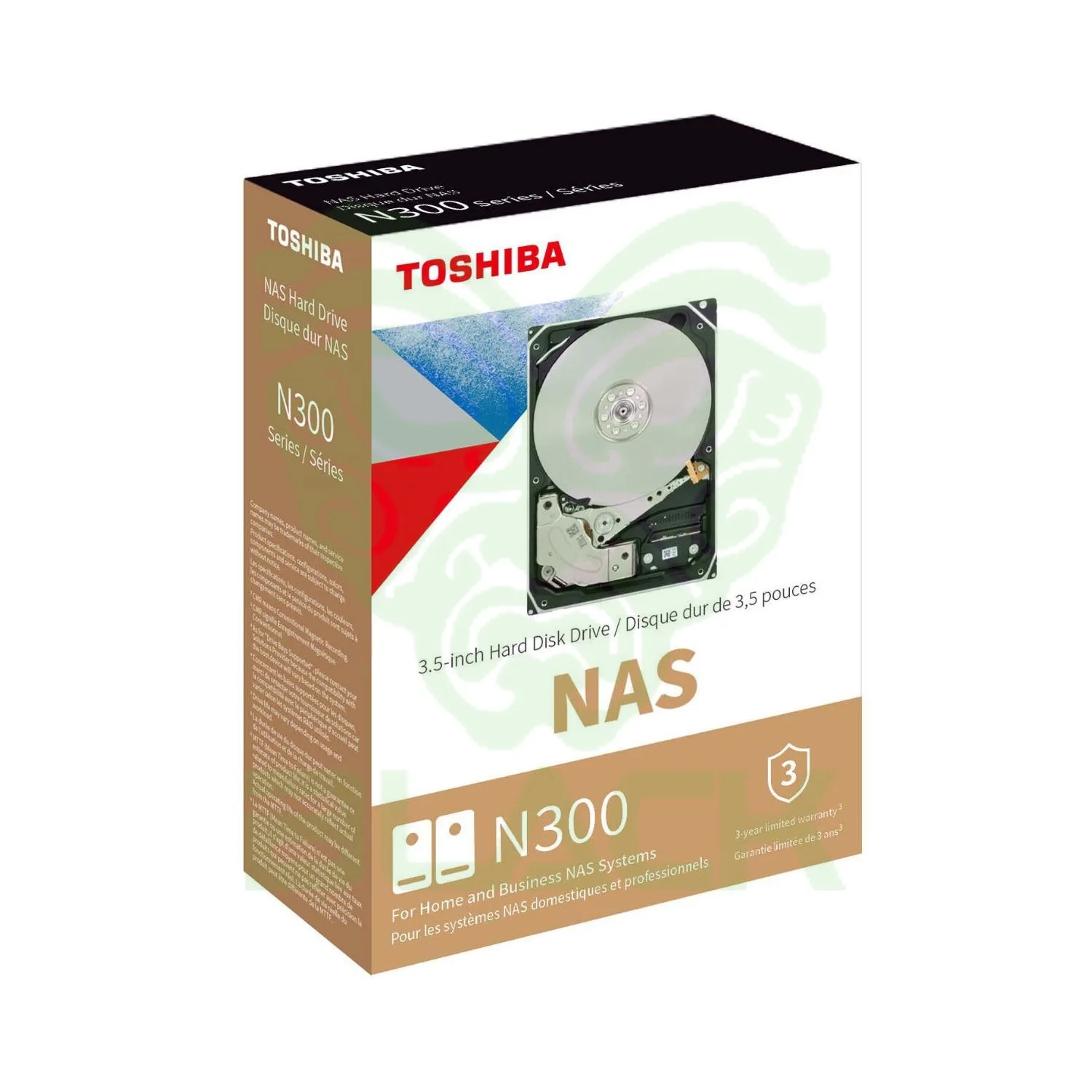 DISCO DURO INTERNO TOSHIBA 20TB N300 PRO NAS SATA III 3,5" 7200RPM HDWG82AXZSTB