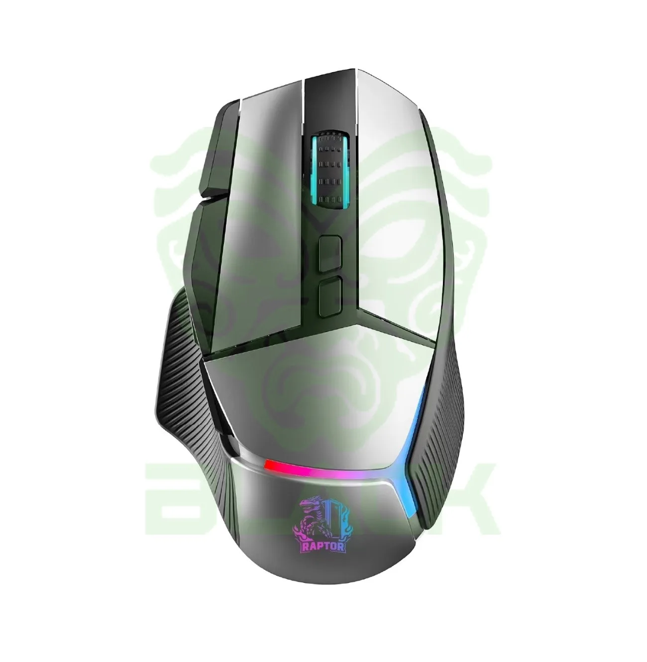 MOUSE GAMER RAPTOR STORM GRIP WIRELESS 9 BOTONES 24000DPI RETROILUMINADO C/SOFTWARE