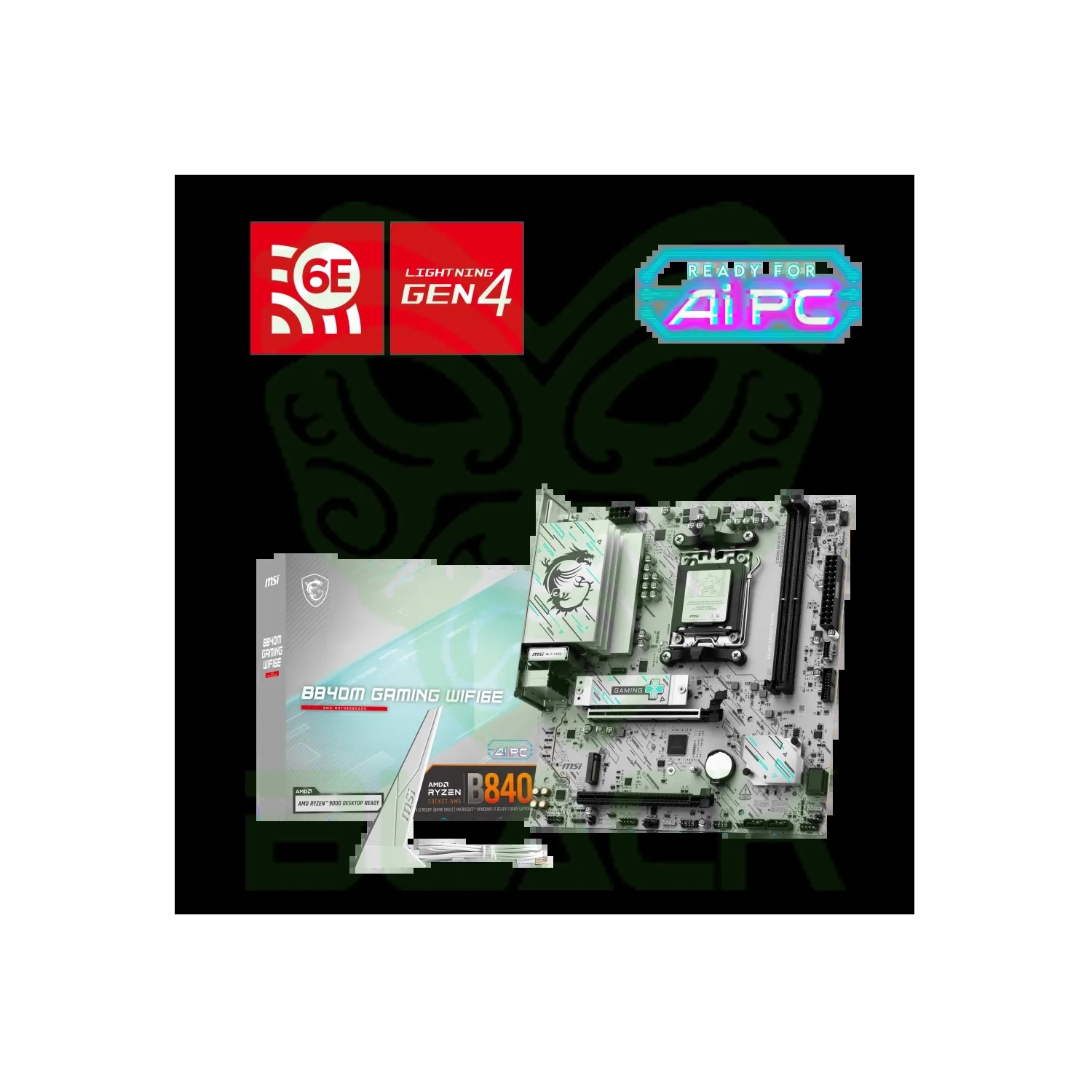 MOTHERBOARD MSI B840M GAMING WIFI6E AM5 DDR5