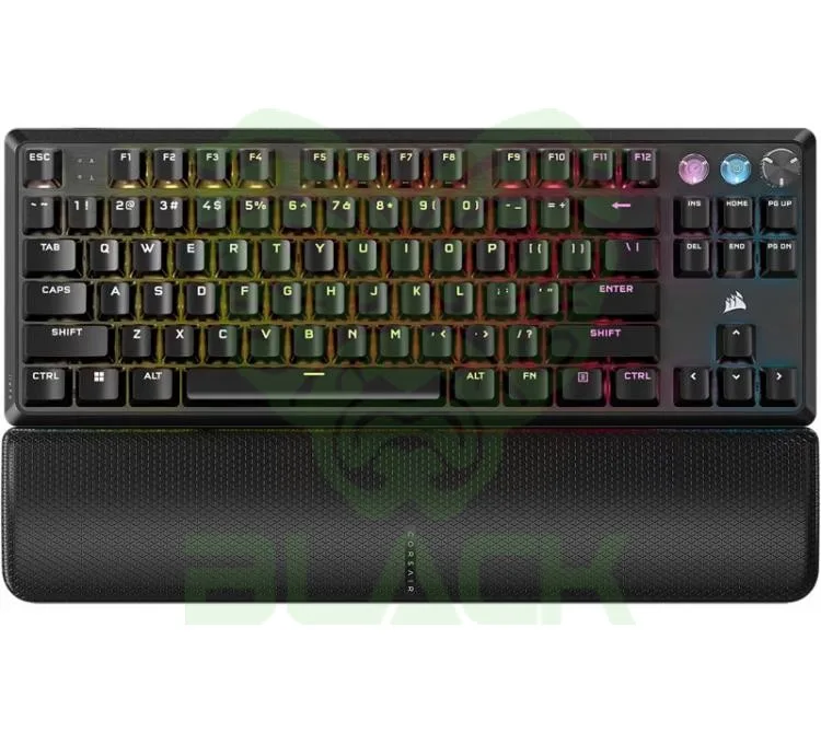 TECLADO MECANICO CORSAIR K70 PRO TKL 8K HYPER POLLING HALL EFFECT BLACK RGB