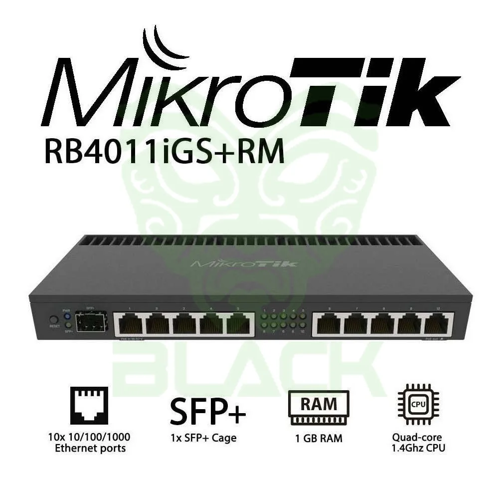 RB MIKROTIK 4011IGS+RM 10ETH GBIT 1RAM 1SFP RACK F/I