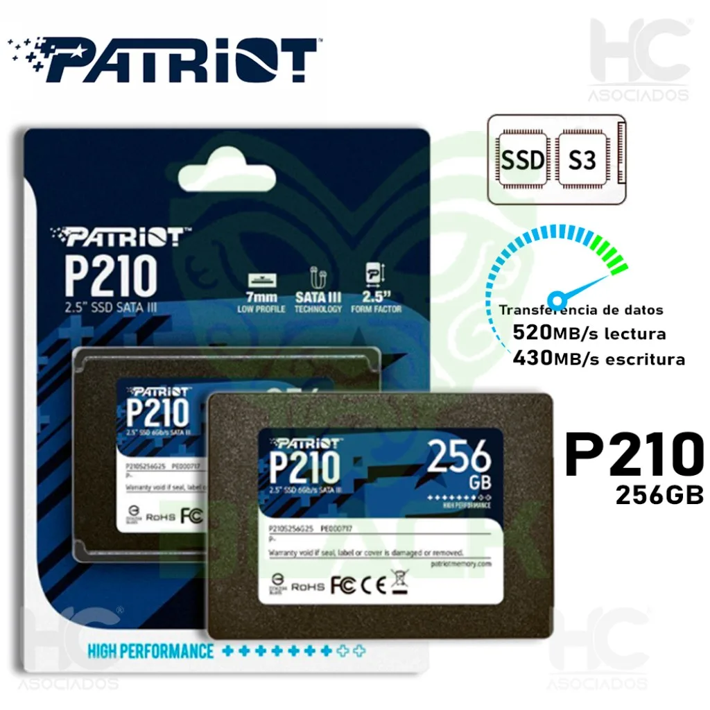 DISCO SOLIDO SSD 256 GB SATA PATRIOT P210