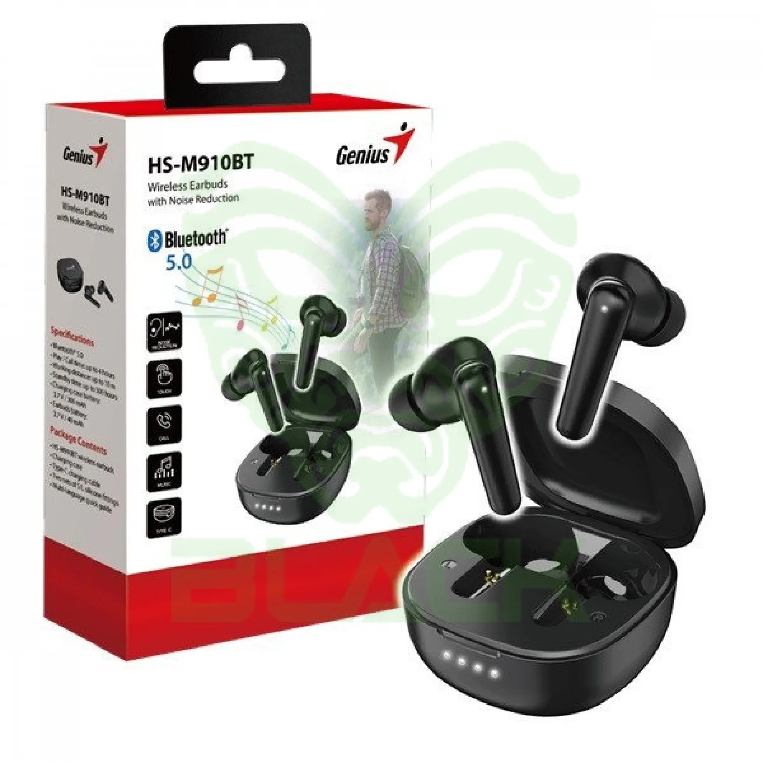 AURICULAR C/MICROFONO GENIUS HS-M910BT NEGRO