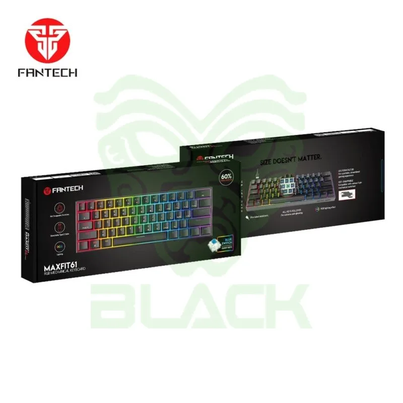 TECLADO MECÁNICO FANTECH MAXFIT61 MK857 BLACK (RED SWITCH)