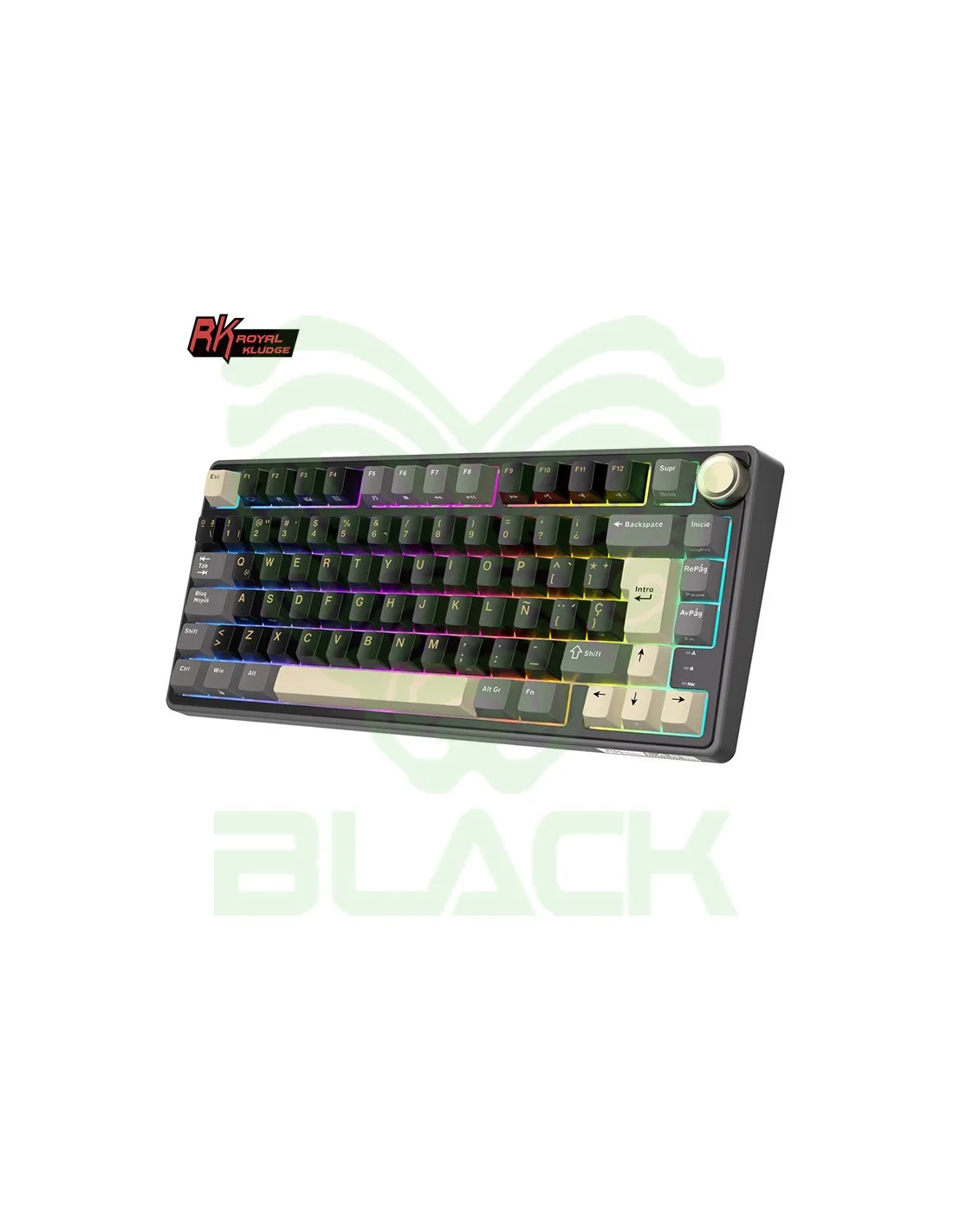 TECLADO ROYAL KLUDGE RKR75 PHANTOM SWITCH BROWN 75%