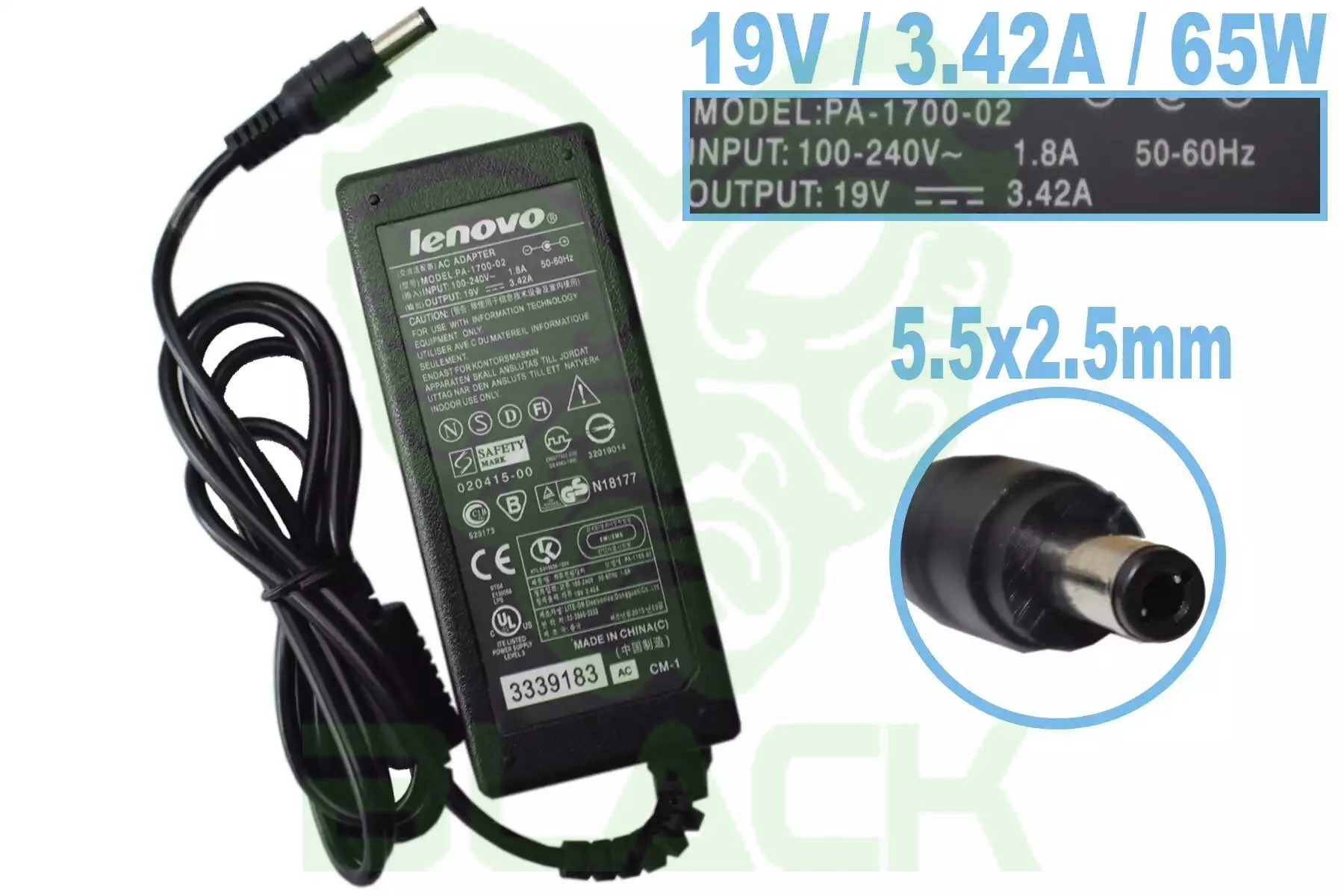 CARGADOR LENOVO 19V - 3.42A