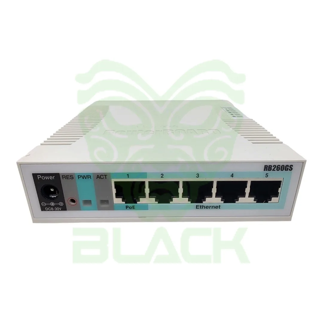 SWITCH MIKROTIK RB260GS 5GB ETH SMART +1SFP S/F