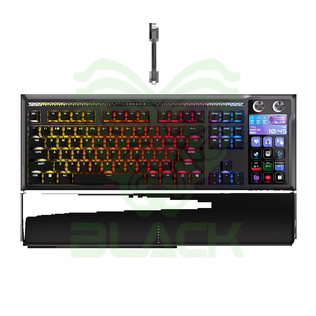 TECLADO MECANICO CORSAIR GALLEON 100 STREAM DECK 12 BOTONES PANTALLA LCD 8000HZ HYPER POLLING SWITCH MLX PULSE