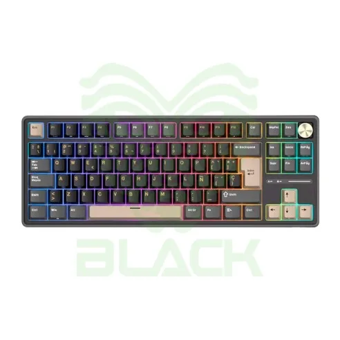 TECLADO ROYAL KLUDGE RKR87 PRO PHANTOM SWITCH CREAMY 75%